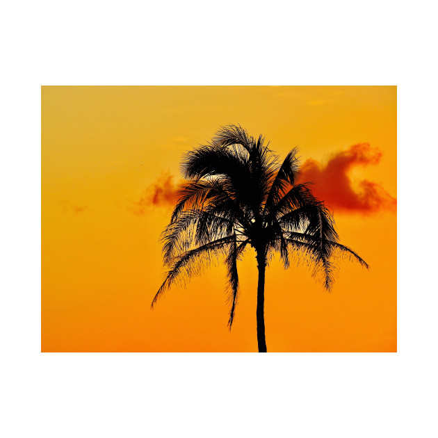 Silhouette Palm Tree At Sunset Sunset Palm Tree Kids T Shirt