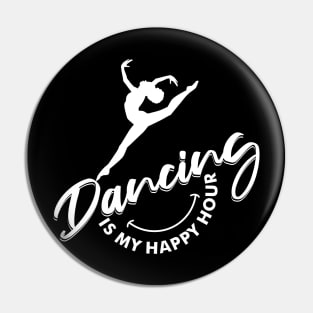 Black Ballerina Happy Hour Dancing Shirt Pin