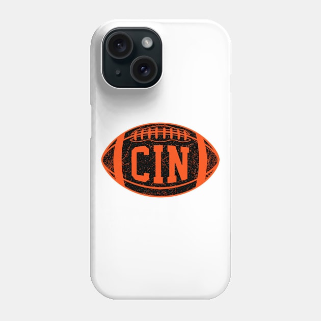 CIN Retro Football - White Phone Case by KFig21