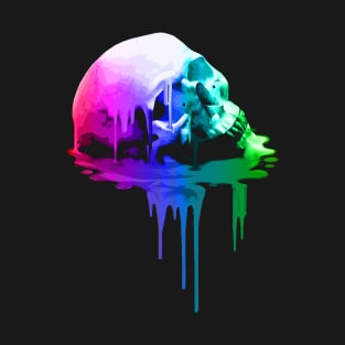 Melting Skull in Vivid Colors T-Shirt