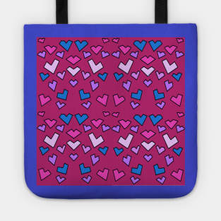 Violet Heart Pattern Tote