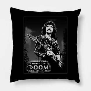 HAND of DOOM bnw Pillow