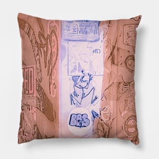 Street Art Graffiti Tag NYC Sticker Pillow