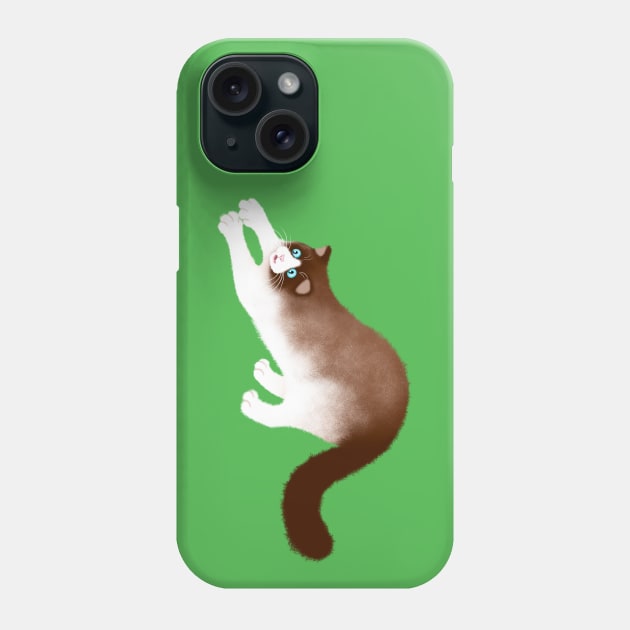 Playful Ragdoll Cat Phone Case by illucalliart