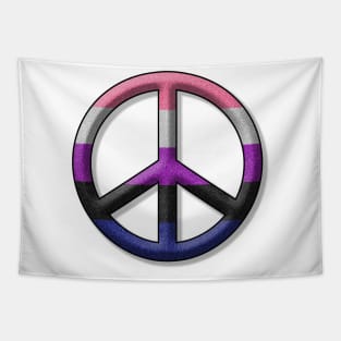 Peace Pride design in Gender Fluid pride flag colors Tapestry