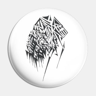 Balance Unique Black White Abstract Art Pin