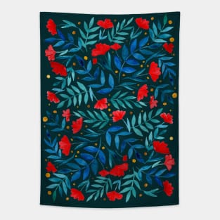 Magical garden - dark night Tapestry