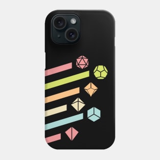 Pastel Polyhedral Dice Set Tabletop RPG Gaming Phone Case