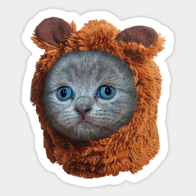 Cat In Doggo Hat Cats Sticker Teepublic Au