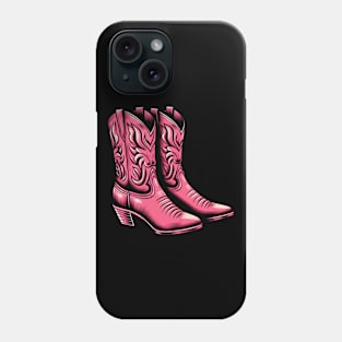 Pink cowboy boots Phone Case