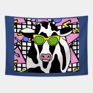 Funny Cow With Sunglasses Muh Tapestry