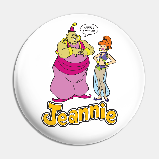 Jeannie Cartoon - Jeannie - Pin | TeePublic Jeannie Cartoon - Jeannie - Pin | TeePublic