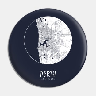 Perth, Australia City Map - Full Moon Pin