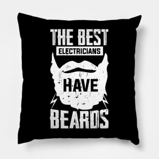 jobs The Best Electricians Have Beards beard lover owner Pillow