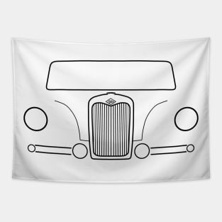 Riley Pathfinder classic 1950s British car black outline graphic Tapestry