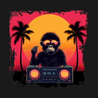 Cool summer monkey ape dj design T-Shirt