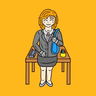 Kawaii chibi office lady T-Shirt