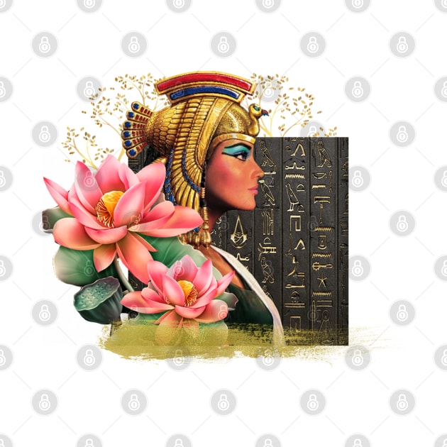 Cleopatra With Pink Lotus by ERArts