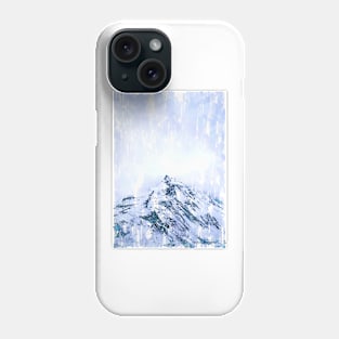 Minimal Abstract Snowy Mountain. For Mountain Lovers. Phone Case