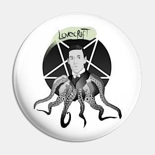 Lovecraft B&W Pin