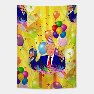 happy birthday donald trump Tapestry