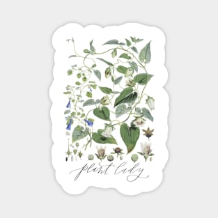 Plant Lady Botanical T Shirt Gardening Gift Magnet