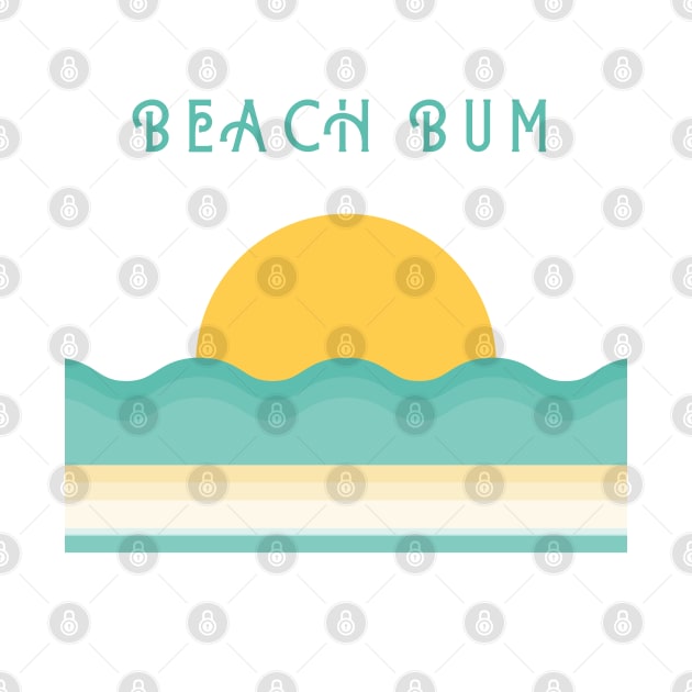 Beach Bum. Retro, Vintage Beach design for the beach lovers out there. by That Cheeky Tee