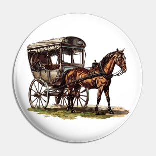 Vintage Amish Buggy Horse Buggy Wagon Rural transportation Pin