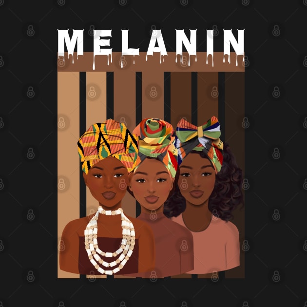 Melanin Afro Queens Black Pride by Merchweaver