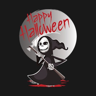 Creepy Reaper Happy Halloween T-Shirt