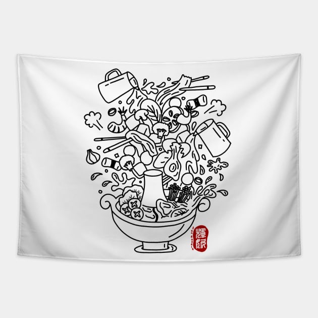 Hot Pot Tapestry by Fan Doodle