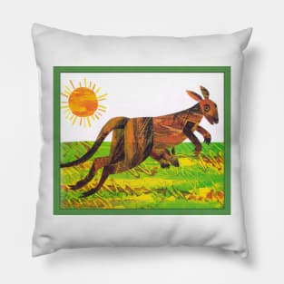 eric carle - carleeric kangeroo sj artfond Pillow