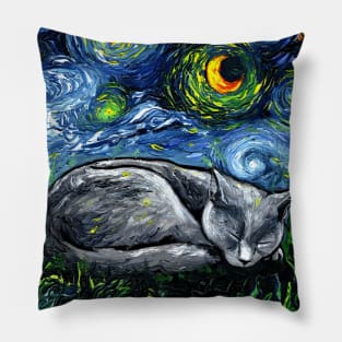 Sleepy Russian Blue Night Pillow