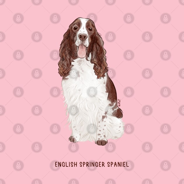 cute english springer spaniel dog by kuinif