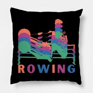 Women's rowing tee Pillow