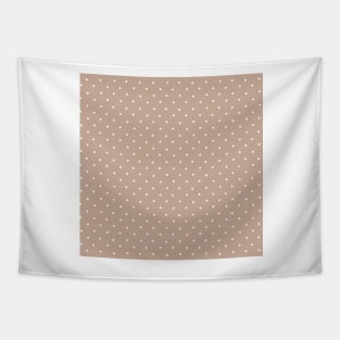 Polka dots White and Taupe spots dots Tapestry
