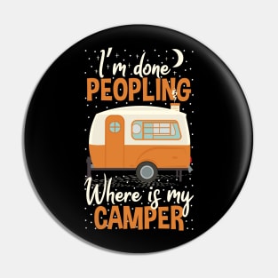 Where Is My Camper Gift idea Camping Lovers Pin