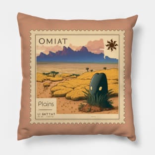 MTG - Plains Stamp - Omiat - Postage Stamp Series Pillow