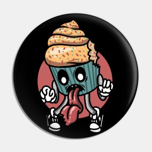 Cartoon Aesthetic Zombie Cupcake Pin