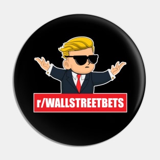 Reddit Wallstreetbets WSB - Diamond Hands Tendies - Stonks To The Moon Pin