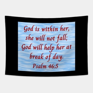 Bible Verse Psalm 46:5 Tapestry