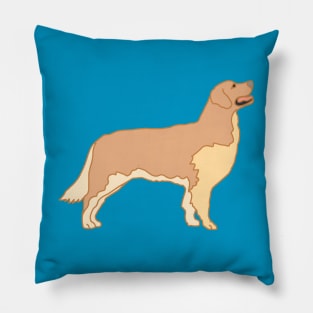 golden retriever pocket tee Pillow