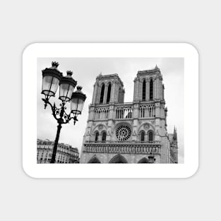Paris Notre Dame de Paris Towers with Street Light Magnet