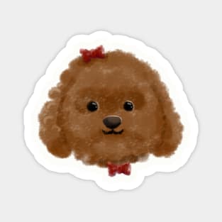 BROWN POODLE Magnet