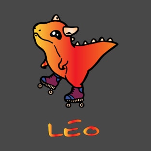 baby skating dinosaur leo T-Shirt