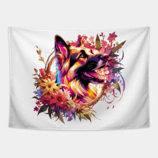 German Shepherd Dog Captures Heart on Mothers Day - Ideal Dog Mom Gift Tapestry