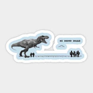 Offline - Unable to connect to the internet - Dino Game Sticker Sticker  for Sale by FoxBrother