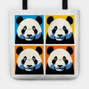 Pop Wide Eyes Panda - Funny Panda Art Tote