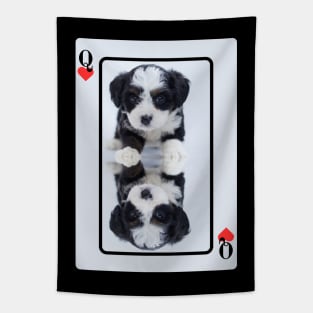 Maltese Terrier Queen Of Hearts Tapestry