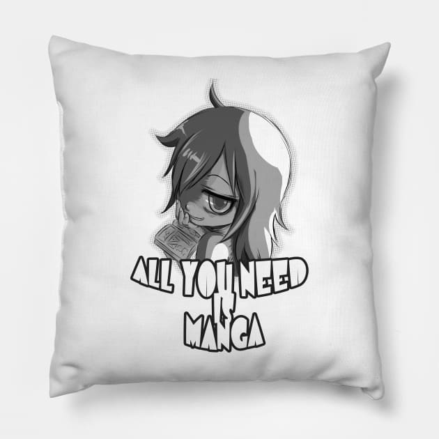 Watamote Pillow by PsychoDelicia